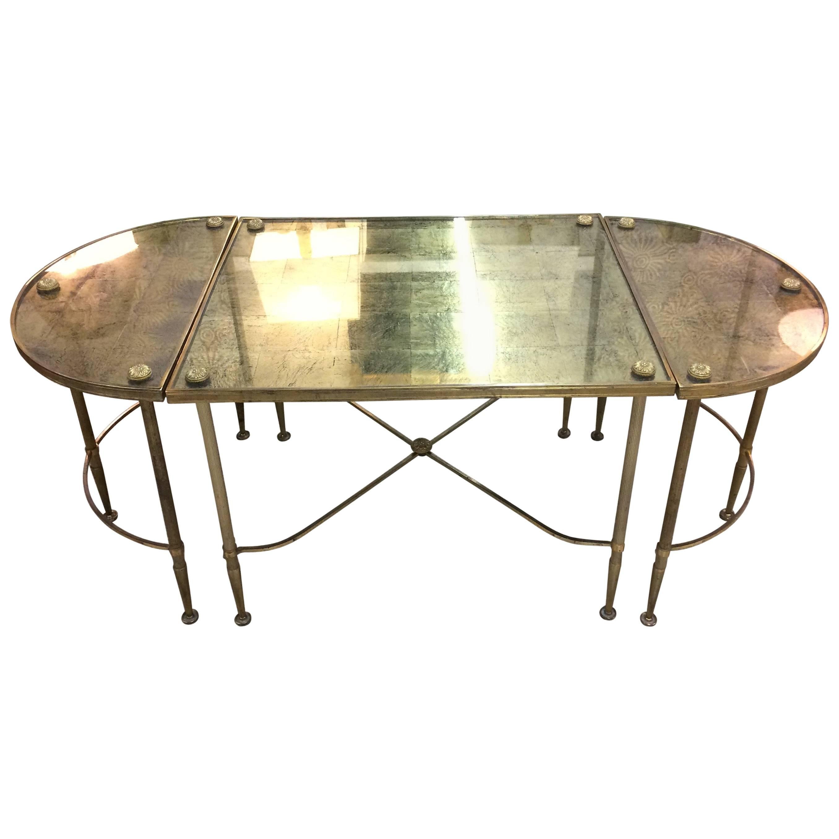Glamorous Vintage Oblong Gilded Coffee Table