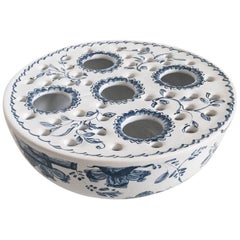 Mottahedeh Delft Flower Frog Bowl