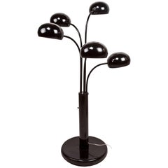 Mid-Century Modern Multi-Arm Black Enamel Table Lamp