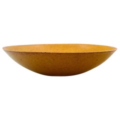Alev Siesbye Ceramic Bowl, Decorated with Yellow Glaze