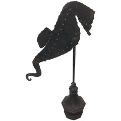 Antique Whimsical Seahorse Weathervane Sculpture