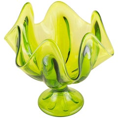 Retro Mid Century Chartreuse Green Dish