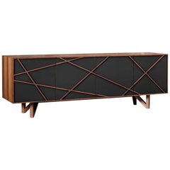 Brave Sideboard by Macronato & Zappa Arch, Lacquered Wooden Sideboard with Doors
