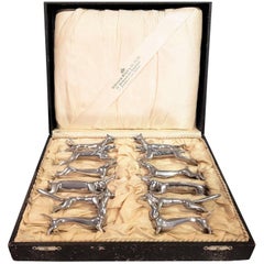 Set of 12 Hunting Animal Knife Rests by WMF ‘Württembergische Metallwarenfabrik’