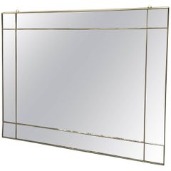 Italian Gilt Metal Framed Mirror from 1970s