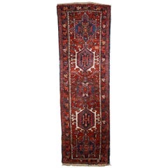 Handmade Antique Persian Karajeh Runner, 1920s