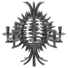 Retro Wrought Iron Pineapple Candleholder by JHQ