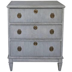 Swedish Chest of Drawers with Reeded Front