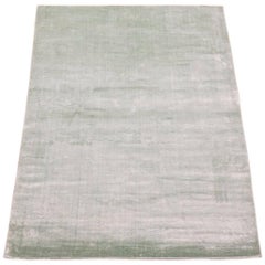 Contemporary Bamboo Silk Rug with Sculpted Design