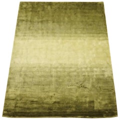 Green Contemporary Bamboo Silk Rug