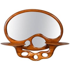 Sculptural Stack Laminated Walnut Mirror by Craig Lauterbach Sculptural Stack Laminated Walnut Mirror by Craig Lauterbach