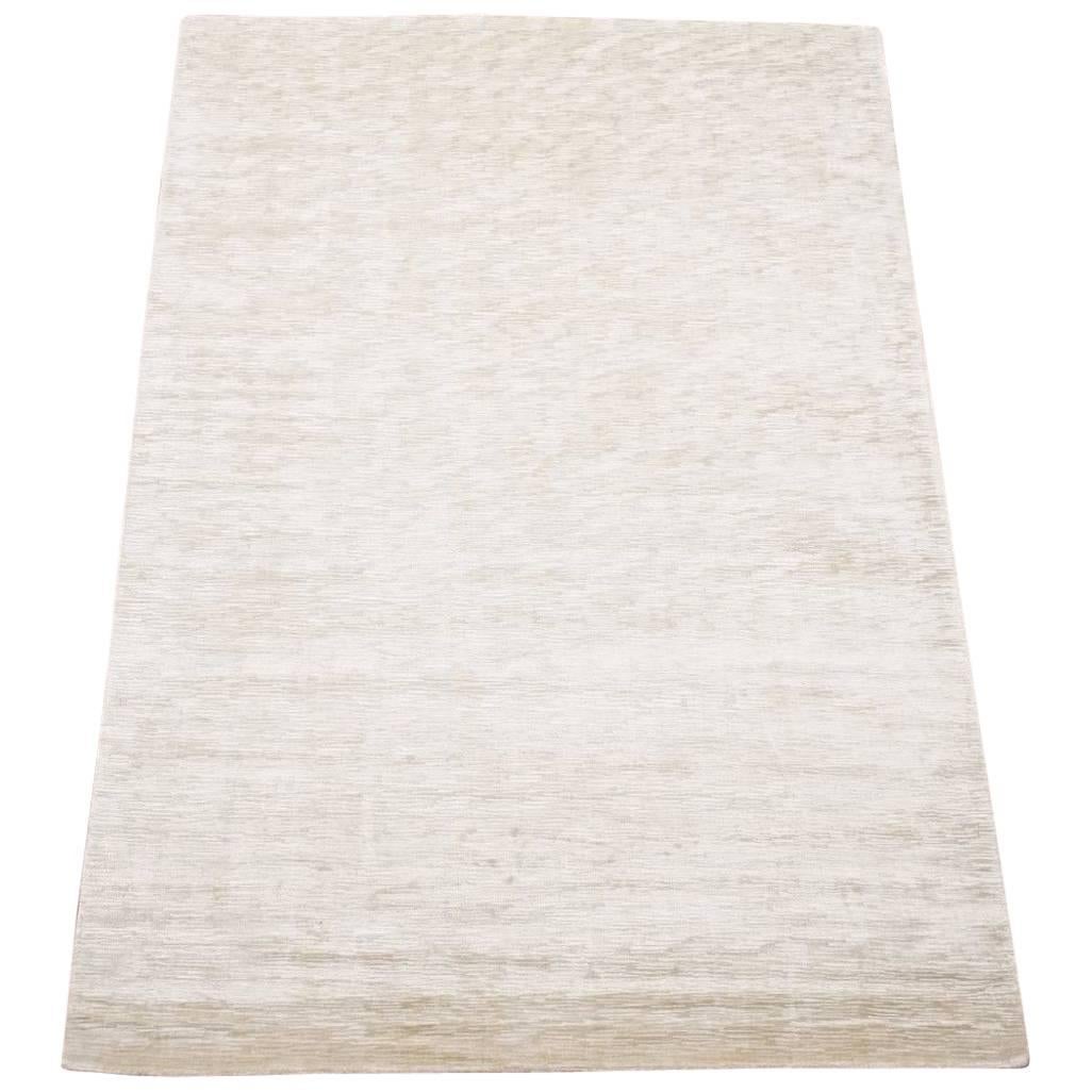 Solid Modern Bamboo Silk Rug For Sale