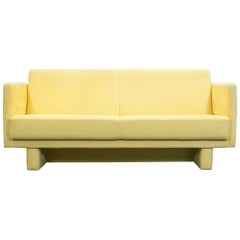 Brühl 
Sippold Designer Sleep Sofa Fabric Yellow Three-Seat Couch Function