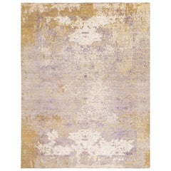 Modern Hand-Knotted Autumn Collection Rug in Silk and Wool by Thibault Van Renne