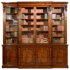 Quality Mahogany William IV Period Breakfront Bookcase