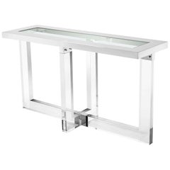 Shiffrin Console Table Acrylic and Clear Glass