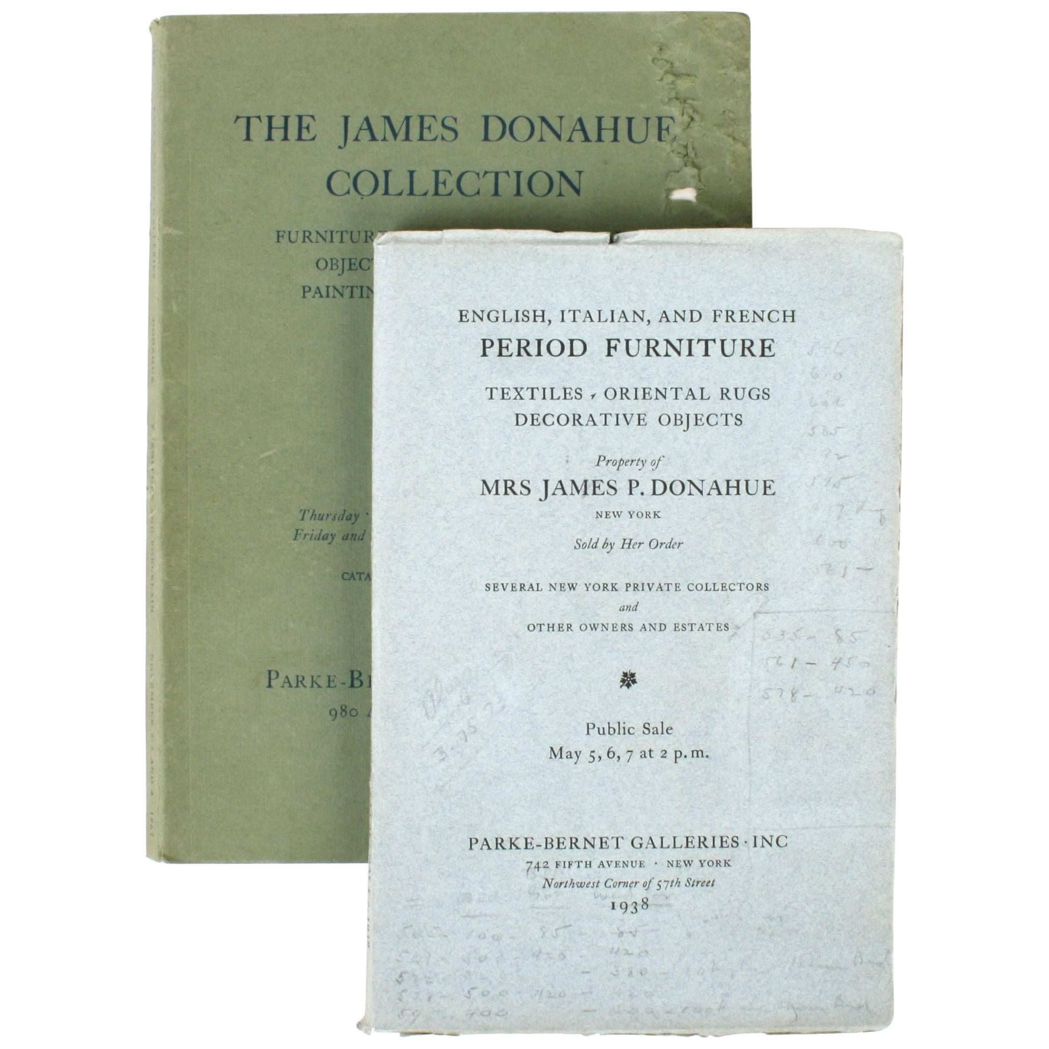 Two Auction Catalogues for the Property of James P. Donahue