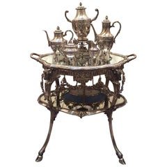 German Silver Five-Piece Tea Set