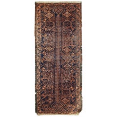 Handmade Antique Afghan Baluch Rug, 1900s