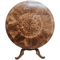 19th Century Star Inlay Walnut Table