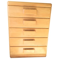 Russell Wright American Modern Streamline Hi-Boy Chest of Drawers