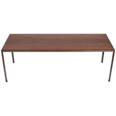 George Nelson for Herman Miller Solid Black Walnut and Iron Coffee Table, 1960s
