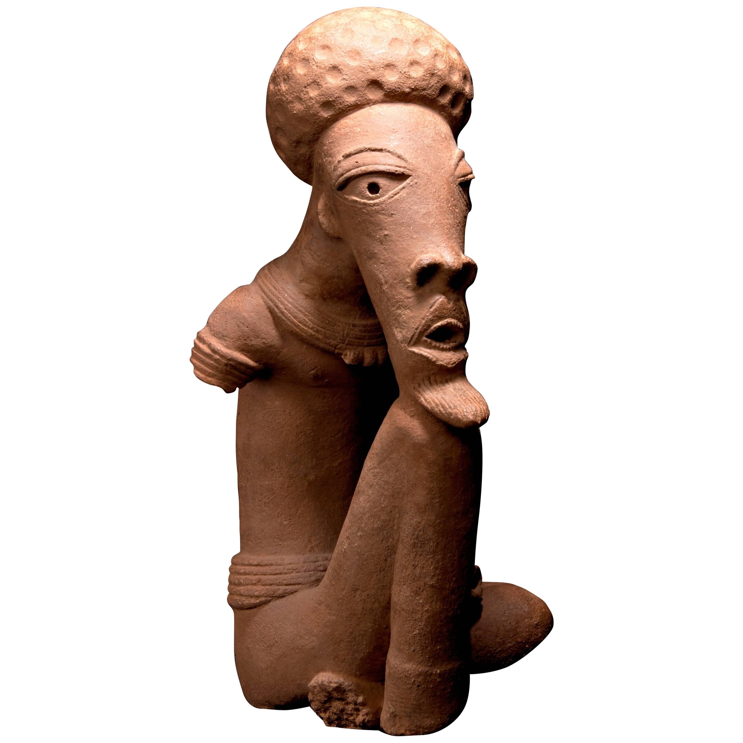 Nok Terracotta Figure of Seated Man, Nigeria, Africa TL Tested
