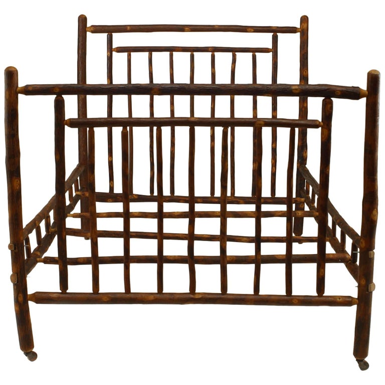 Rustic Old Hickory Full Bed For Sale at 1stDibs