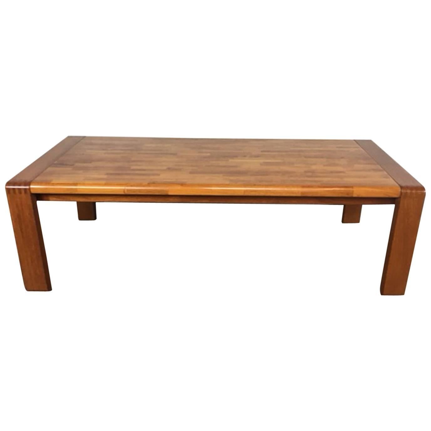 Teak Patchwork Coffee Table For Sale