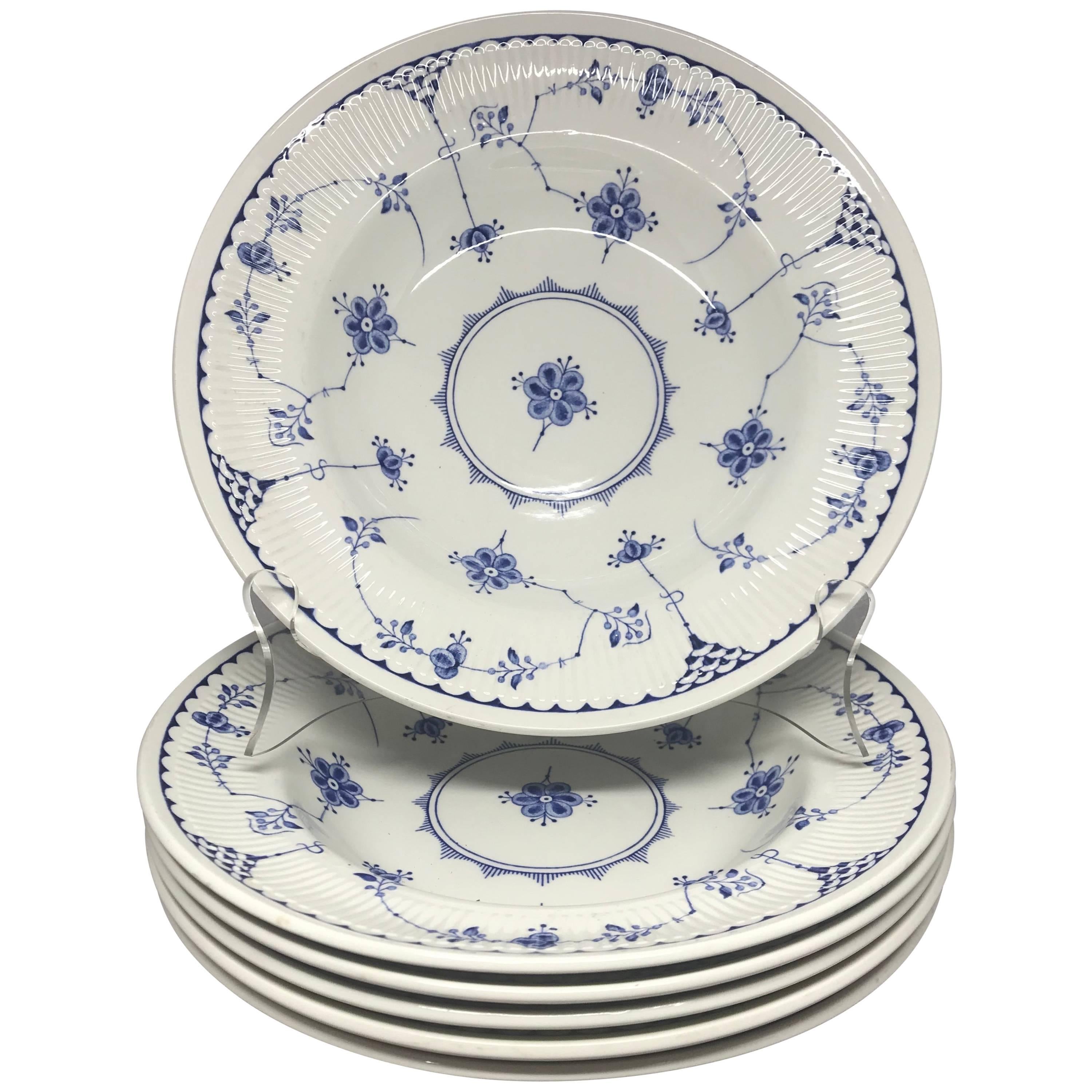 Set of Six Blue and White English Plates at 1stDibs english plates