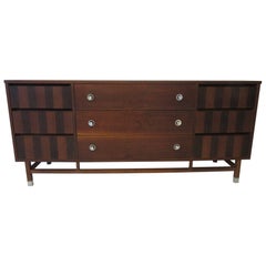Rosewood and Walnut Midcentury Dresser Chest