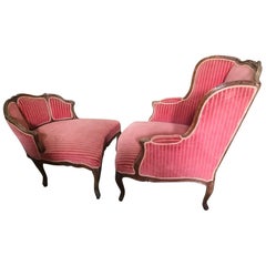 Antique mariée duchesse française de style Louis XV