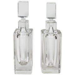 Pair of Art Deco Crystal Decanters