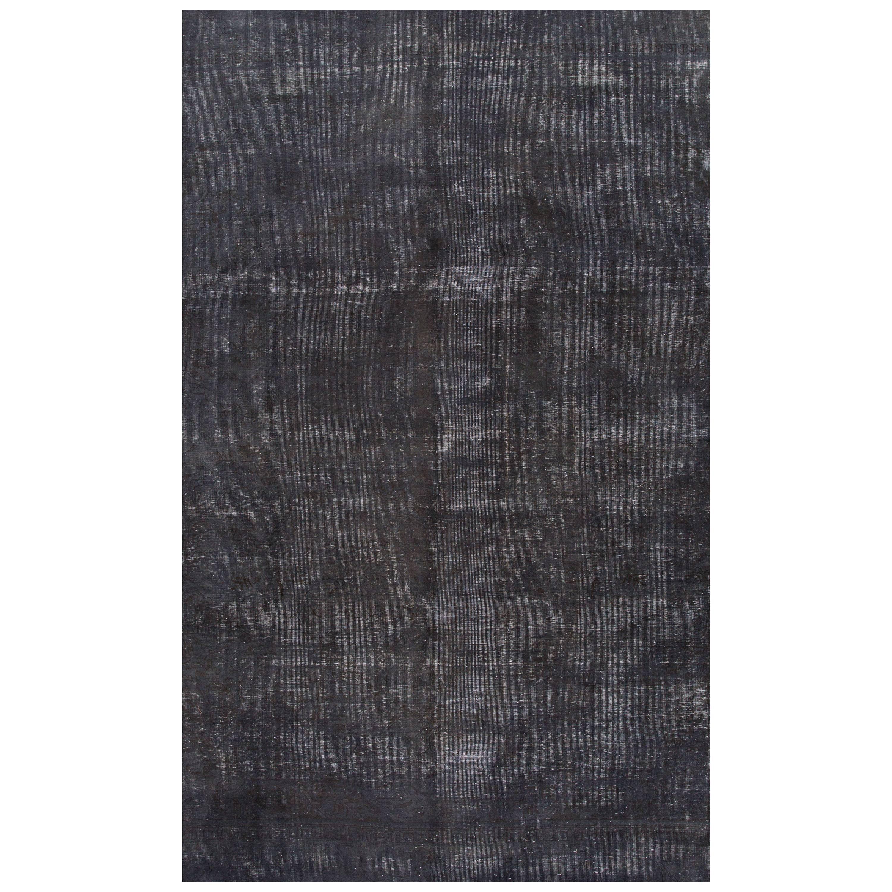 Vintage Blue/Gray Distressed Overdyed Gallery Carpet