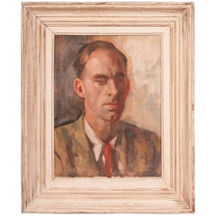 Vintage English Oil on Canvas of a Gentleman by Victor Hume, circa 1960