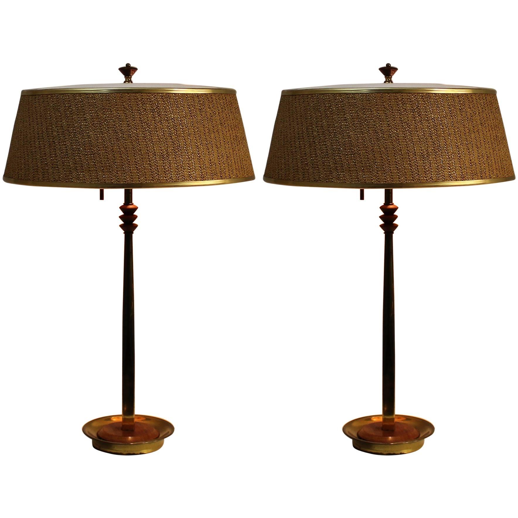 Pair of Midcentury Lamps Attributed to Gerald Thurston