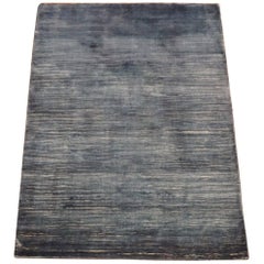 Blue Bamboo Silk Area Rug