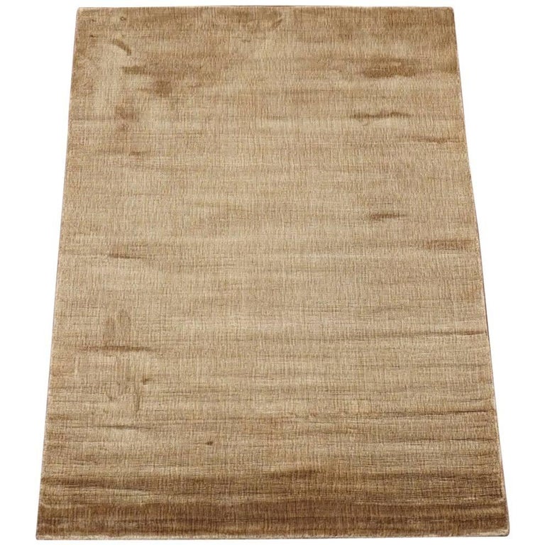 Small Modern Bamboo Silk Area Rug For Sale at 1stdibs