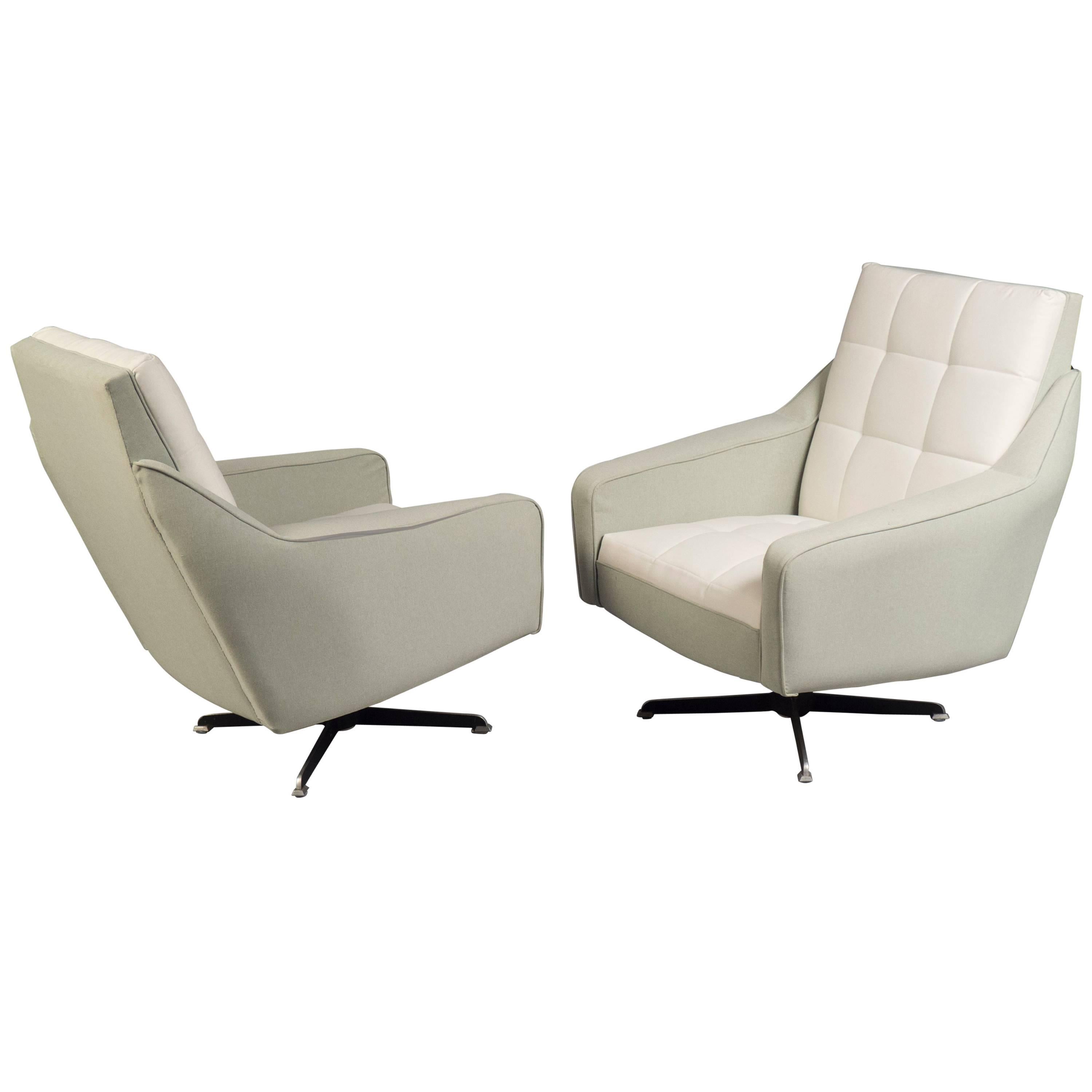 Pair of Swivel Chairs, Italy, 1970s