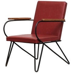 French Wire Lounge Chair in the Manner of Jean Royere