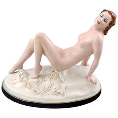 Art Deco Royal Dux Woman, Porcelain