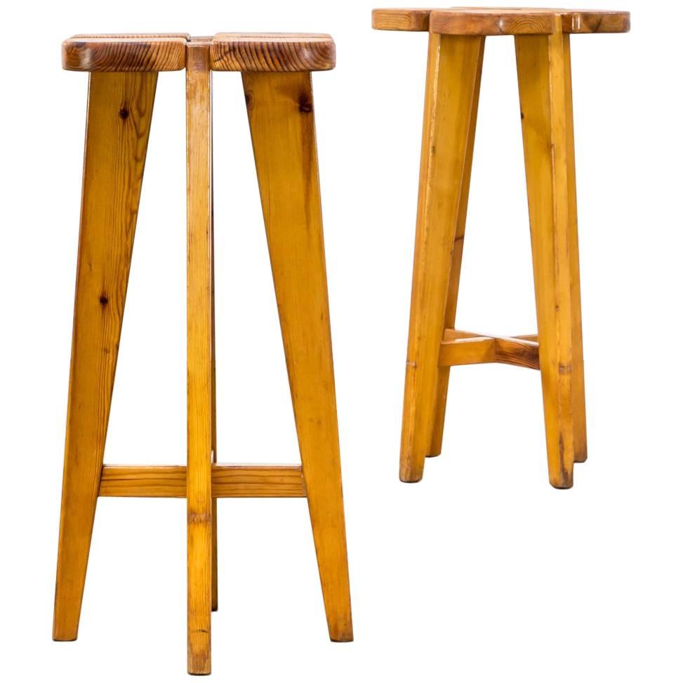 Lisa Johansson Pape Pine Stools for Stockmann AB, Set of Two For Sale