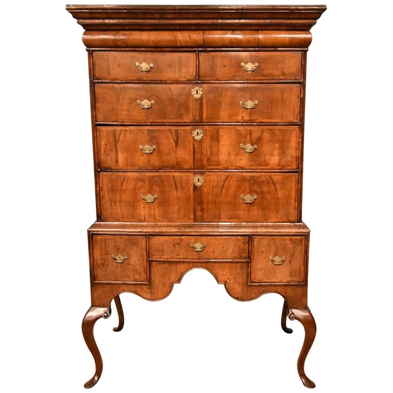 I Walnut Chest on Stand For Sale at 1stdibs