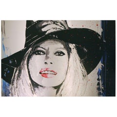 Brigitte Bardot Photography on Brushed Aluminium