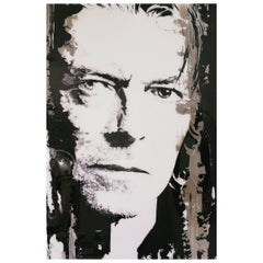 Fotografía de David Bowie sobre plexiglás