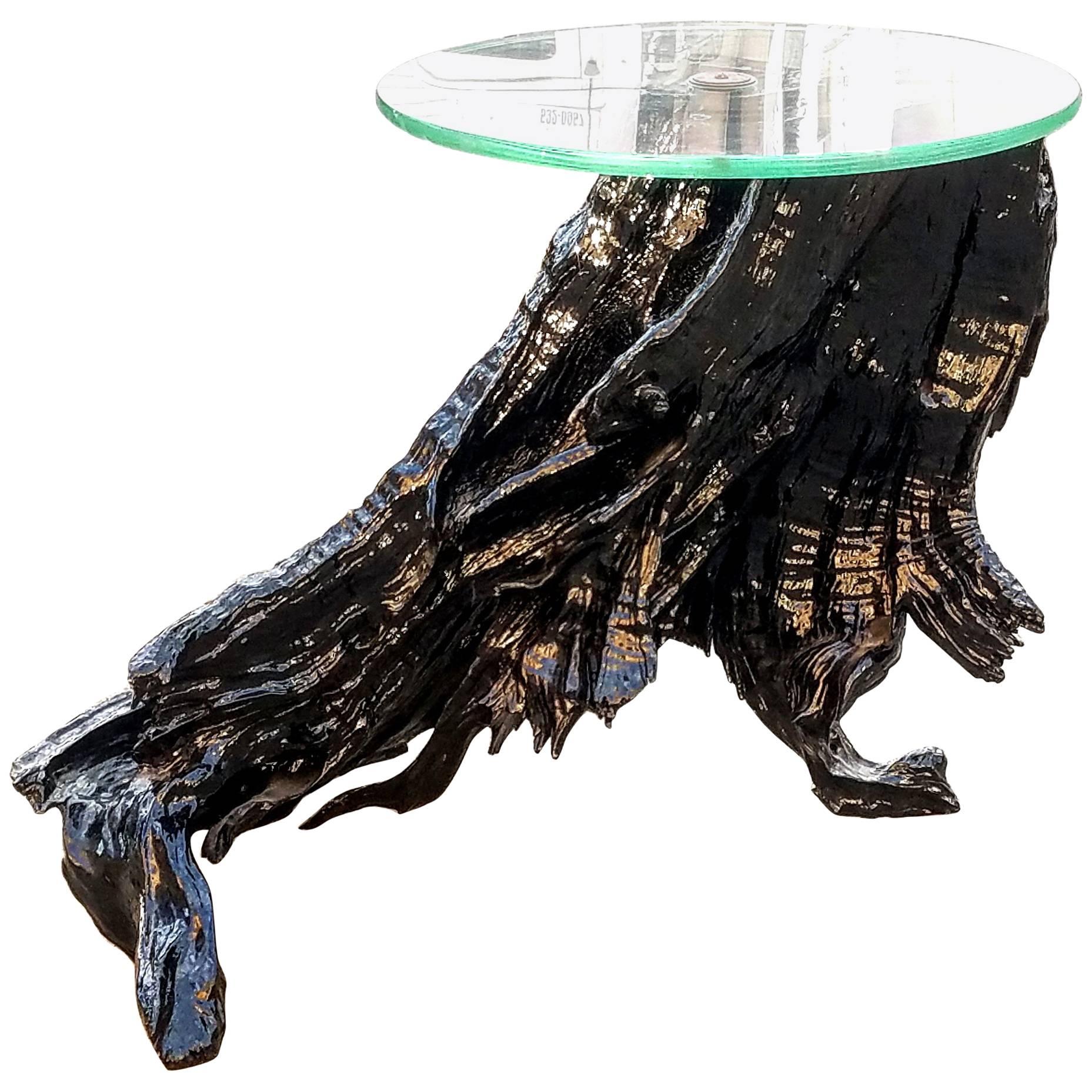 Lacquered Redwood Occasional Table, California, circa 1950s For Sale
