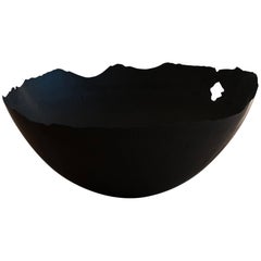 Handmade Cast Concrete Bowl in Black by Umé Studio