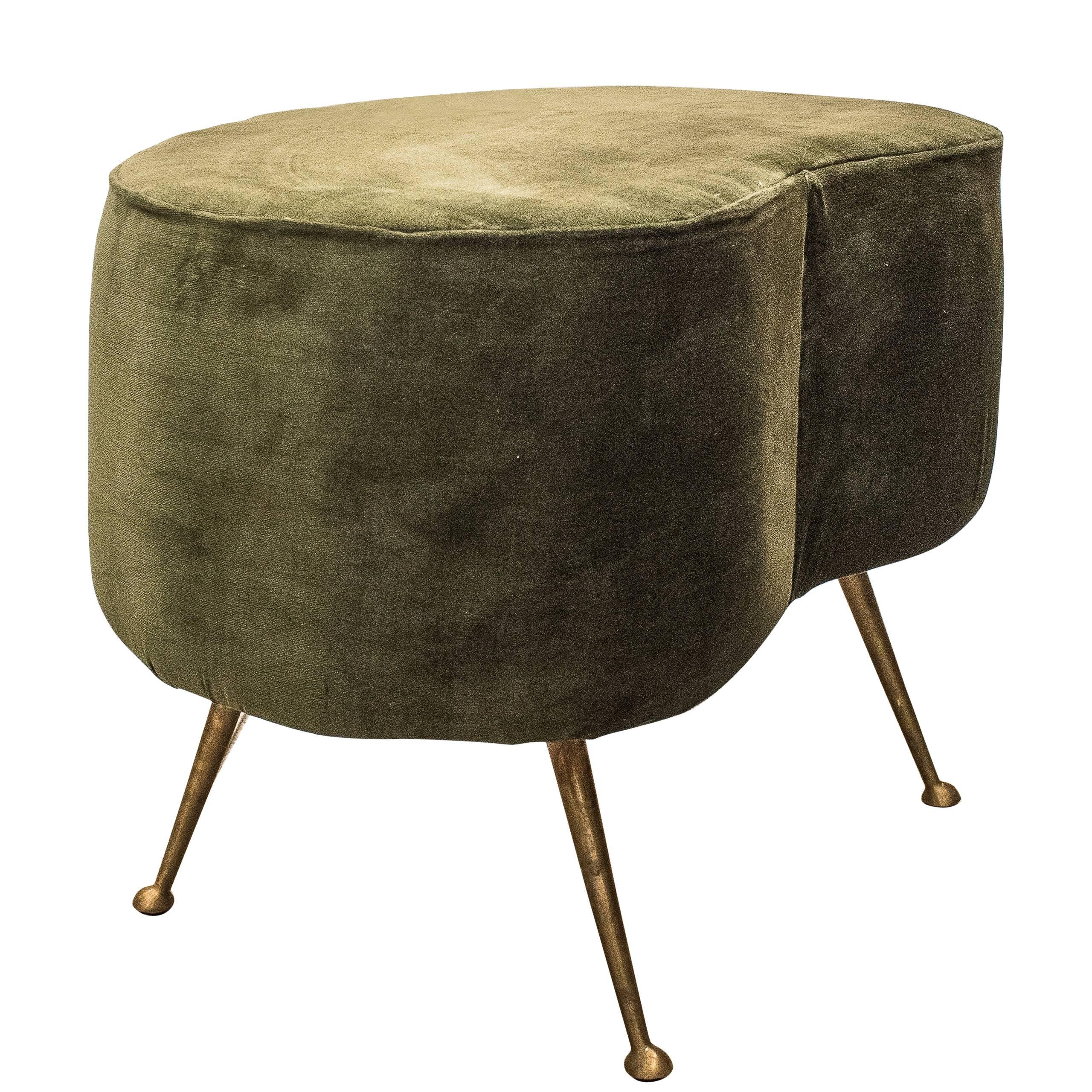 Gio Ponti Green Stool, Italy, circa 1950