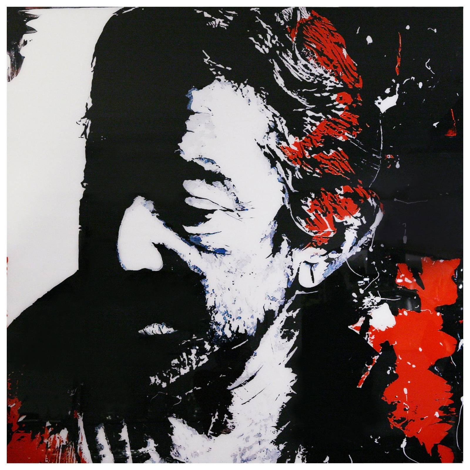 Fotografia di Serge Gainsbourg su plexiglass