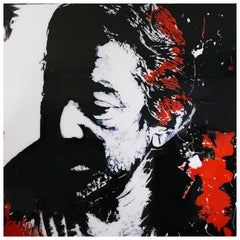 Photographie de Serge Gainsbourg sur plexiglas